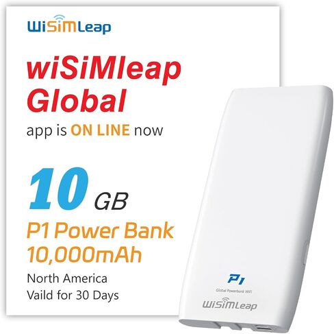 Mobile Hotspot Device with Power Charger for Global Travel 4G Router with 10000mAh Charging Battery No Roaming fee Built-in SIM Card Travel Portable Wifi Hotspot Power Bank Mobile WiFi 20GB for USA in Saudi Arabia