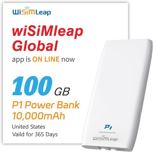 Mobile Hotspot Device with Power Charger for Global Travel 4G Router with 10000mAh Charging Battery No Roaming fee Built-in SIM Card Travel Portable Wifi Hotspot Power Bank Mobile WiFi 20GB for USA in Saudi Arabia