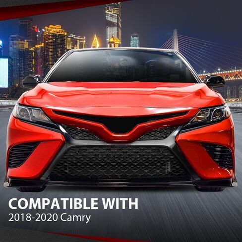 Crossdesign الأمامية المصد الشبكة الشواء تقليم الشواية متوافقة مع 2018-2020 Toyota Camry in Saudi Arabia
