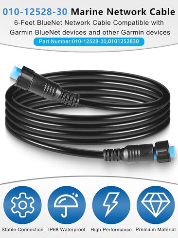 Replacement for 010-12528-01 Marine Network Cable,for BlueNet Network Cable 20 Feet , Small Connector, Compatible with Garmin GC 200, GLS 10, GMR Fantom 124/126/54/56, GXM 53/54, Panoptix LiveScope in Kuwait