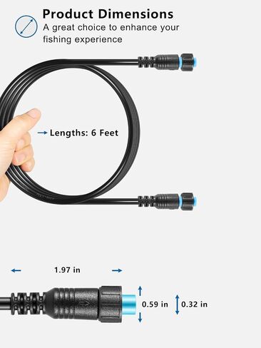 Replacement for 010-12528-01 Marine Network Cable,for BlueNet Network Cable 20 Feet , Small Connector, Compatible with Garmin GC 200, GLS 10, GMR Fantom 124/126/54/56, GXM 53/54, Panoptix LiveScope in Kuwait