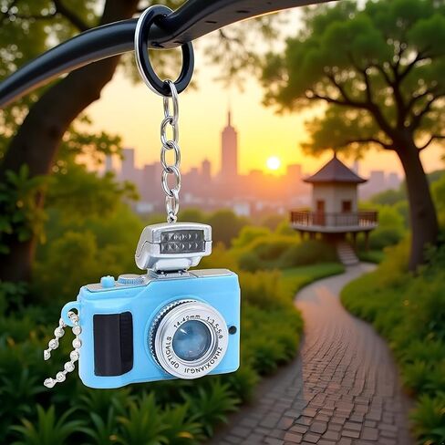 Mini Camera Keychain Key Ring with Flashlight Sound Bag Phone Pendant, Car Keychain Accessories for Women Men, Car Keychain in Saudi Arabia
