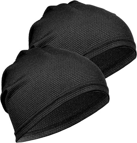 2 عبوة تبريد القبعات الجمجمة للرجال القبعات تبريد للنساء لقبعات عرق الطقس الساخنة رجال خوذة خوذة الرياضة الرياضة ركوب الدراجات ركوب الدراجات القبعات الأسود in Kuwait