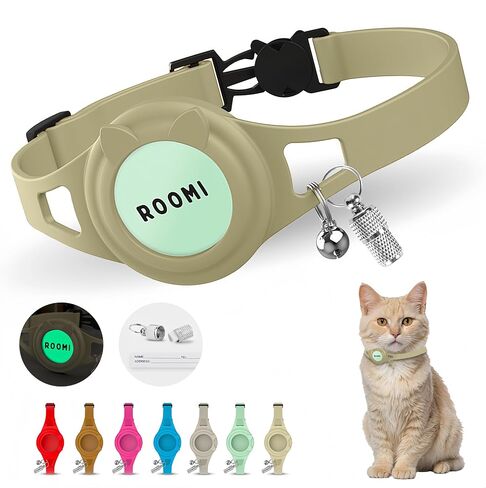 طوق القط Airtag Hypoallergenic Airtag مع قفل الانفصال ، Bell & Id. متوافق مع Airtag. مقاوم للماء وخفيفة الوزن طوق طوق الجوية. متينة ومقاومة للدموع طوق الجعة. in Saudi Arabia