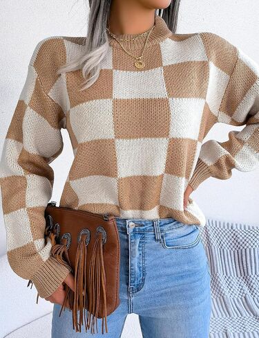 سترة Kinghua متماسكة للنساء خريف الشتاء الشتاء العاطفي عن الرقبة الطويلة الأكمام السحب سترات السحب in Kuwait