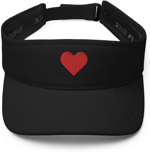 Red Heart Womens Golf Sun Visor Embroidered Adjustable Sports, Running, Tennis, Golf Hat in Saudi Arabia