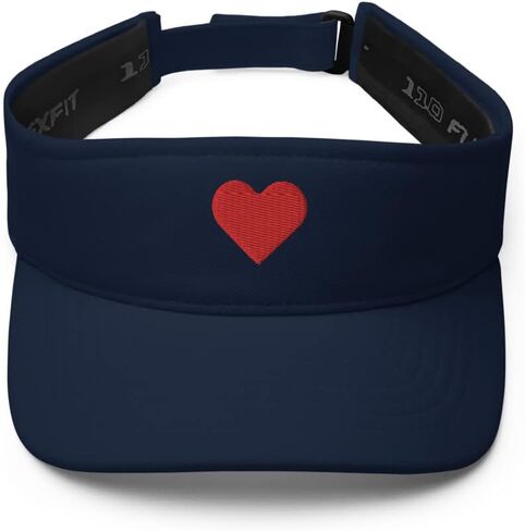 Red Heart Womens Golf Sun Visor Embroidered Adjustable Sports, Running, Tennis, Golf Hat in Saudi Arabia