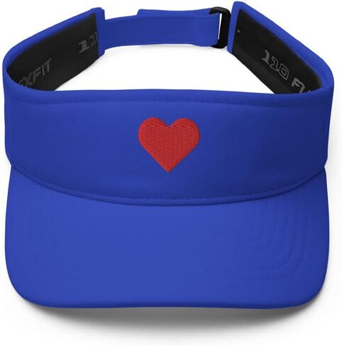Red Heart Womens Golf Sun Visor Embroidered Adjustable Sports, Running, Tennis, Golf Hat in Saudi Arabia