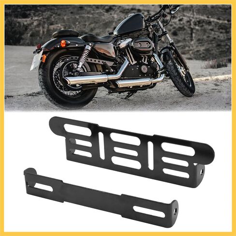 Black Universal Motorcycle Adjustable License Number Plate Bracket Frame Holder Auto Replacement Parts in Saudi Arabia