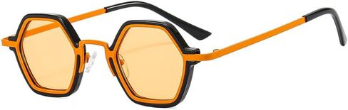 Polygon Retro Polygon Sunglasses Women Fashion Clear Ocean Bradient Lens Eyewear Men Trending Punk Sun Glasses Shades UV400 ， L18519 in Saudi Arabia