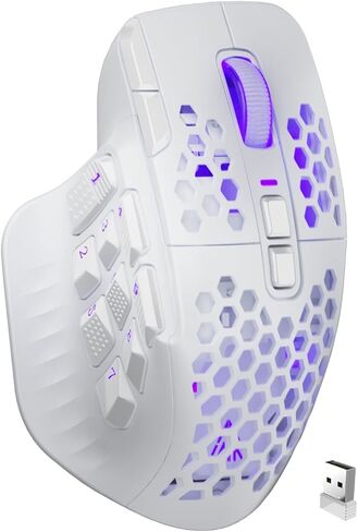 SM809 Pro Wireless MMO Gaming Mouse with 9 Side Buttons,24000 DPI,Triple Connectivity (2.4G/BT/Wired) RGB MMO Mouse for Gamer,16 Programmable Macros,Up to 350H Battery Life,Black in Kuwait