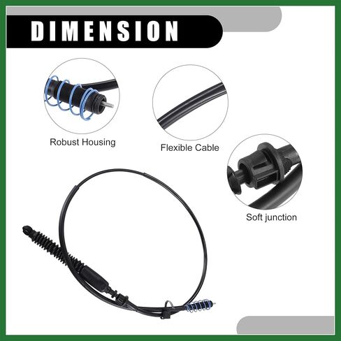 Motoforti Lower Automatic Transmission Shift Cable NO.20787606 - Auto Trans Shifter Cable - for Cadillac Escalade 6.2L Gas 2007-2008 Metal Black - 1 PC Long-lasting in Saudi Arabia