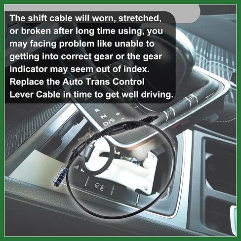 Motoforti Lower Automatic Transmission Shift Cable NO.20787606 - Auto Trans Shifter Cable - for Cadillac Escalade 6.2L Gas 2007-2008 Metal Black - 1 PC Long-lasting in Saudi Arabia