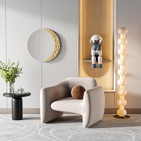NAIADLYFrameless Round Decorative Bathroom Mirror Vanity Mirror, for Wall Decoration, for Bathroom Living Room Bedroom Hallway Entrance Hall Modern Elegant Shape (11.8X11.8inch/grey3) in Saudi Arabia