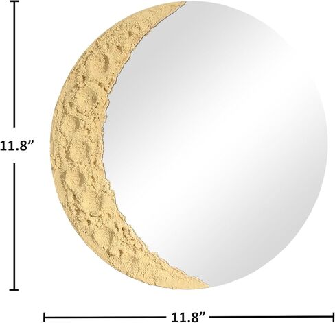 NAIADLYFrameless Round Decorative Bathroom Mirror Vanity Mirror, for Wall Decoration, for Bathroom Living Room Bedroom Hallway Entrance Hall Modern Elegant Shape (11.8X11.8inch/grey3) in Saudi Arabia