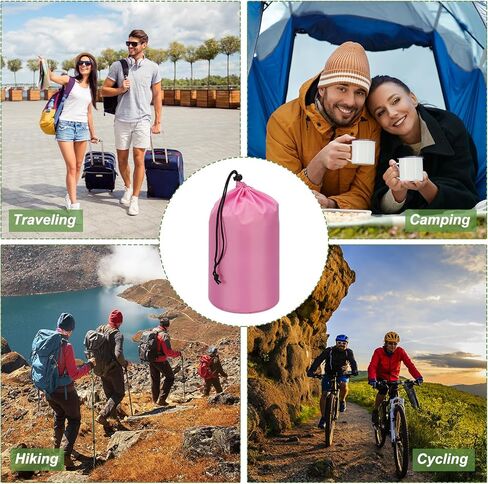 PATIKIL Stuff Sack, 4 x 8 Inch Waterproof Outdoor Storage Sack Portable Drawstring Dust Flap Bag Lightweight Sleeping Bag for Camping Hiking Backpacking, Blue in Saudi Arabia
