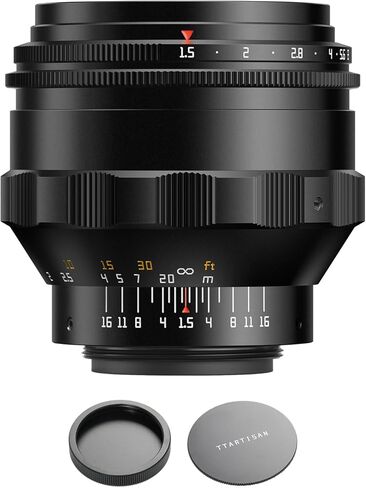 Ttartisan 75mm F1.5 Lens for M42 Mount Swirly Bokeh Full Frame Form Forction Lenres لكاميرات تثبيت المسمار يمكن نقلها إلى جميع الكاميرا بدون مرآة و SLR (Silver) in Kuwait