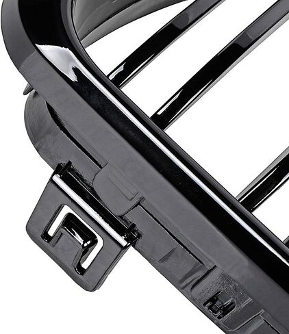 Glossy Black M-Color Front Hood Kidney Grille Grill Compatible Compatible with BMW E81 E82 E87 E88 128i 135i (Double Line) in Saudi Arabia