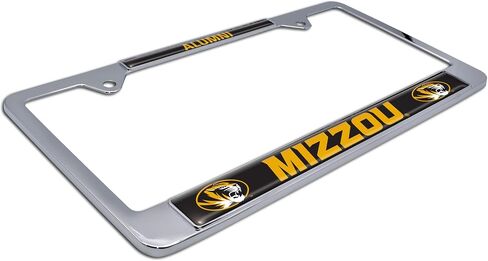 University of Missouri Mizzou Tigers Metal License Plate Frame (Black Frame (Tigers)) in Saudi Arabia