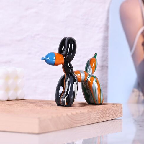 Balloon Dog Statue,Home Decor Modern Art Funky Statues for Coffee Table and Kitchen Figurines Living Room Trendy Color Scheme Room Decor Aesthetic (Yellow, 3.9 * 3.9 * 1.5 inch) in Saudi Arabia