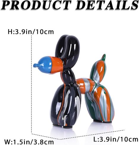 Balloon Dog Statue,Home Decor Modern Art Funky Statues for Coffee Table and Kitchen Figurines Living Room Trendy Color Scheme Room Decor Aesthetic (Yellow, 3.9 * 3.9 * 1.5 inch) in Saudi Arabia