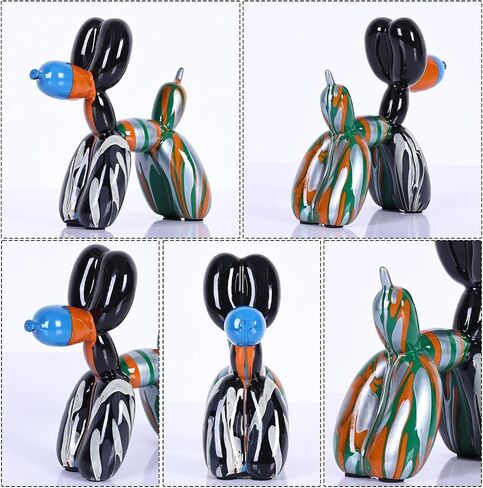 Balloon Dog Statue,Home Decor Modern Art Funky Statues for Coffee Table and Kitchen Figurines Living Room Trendy Color Scheme Room Decor Aesthetic (Yellow, 3.9 * 3.9 * 1.5 inch) in Saudi Arabia