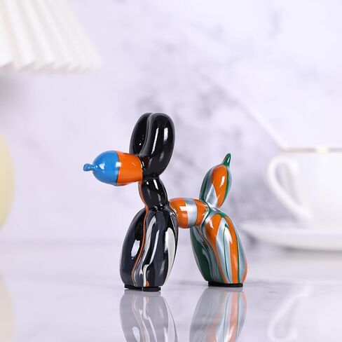 Balloon Dog Statue,Home Decor Modern Art Funky Statues for Coffee Table and Kitchen Figurines Living Room Trendy Color Scheme Room Decor Aesthetic (Yellow, 3.9 * 3.9 * 1.5 inch) in Saudi Arabia