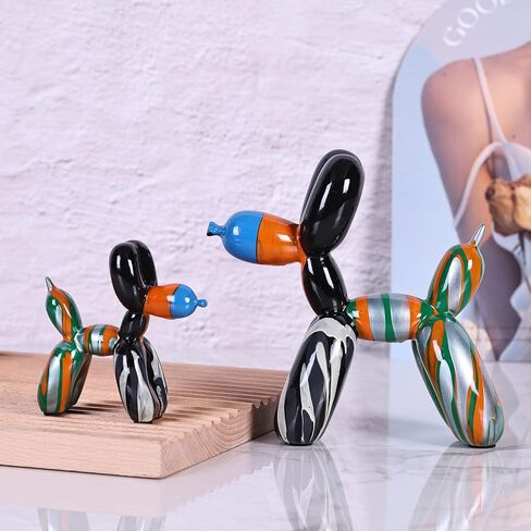 Balloon Dog Statue,Home Decor Modern Art Funky Statues for Coffee Table and Kitchen Figurines Living Room Trendy Color Scheme Room Decor Aesthetic (Yellow, 3.9 * 3.9 * 1.5 inch) in Saudi Arabia