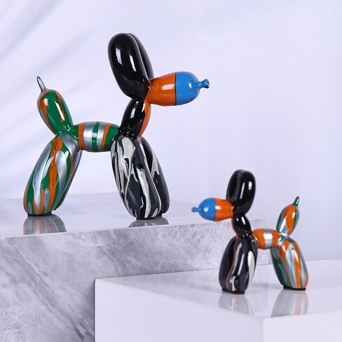 Balloon Dog Statue,Home Decor Modern Art Funky Statues for Coffee Table and Kitchen Figurines Living Room Trendy Color Scheme Room Decor Aesthetic (Yellow, 3.9 * 3.9 * 1.5 inch) in Saudi Arabia