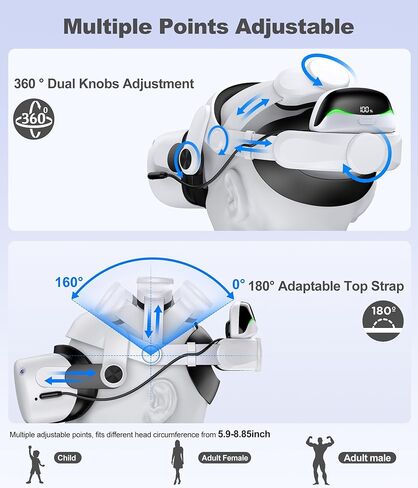Kawaye Comfort Head Strap for Meta Quest 3S/Quest 3/Quest 2, for Oculus Head Strap VR Accessories, VR Headset Strap Enhanced Support Reduce Pressure for Sony PSP Games in Saudi Arabia