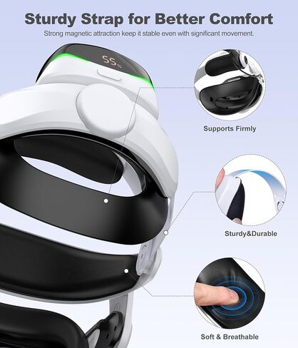 Kawaye Comfort Head Strap for Meta Quest 3S/Quest 3/Quest 2, for Oculus Head Strap VR Accessories, VR Headset Strap Enhanced Support Reduce Pressure for Sony PSP Games in Saudi Arabia