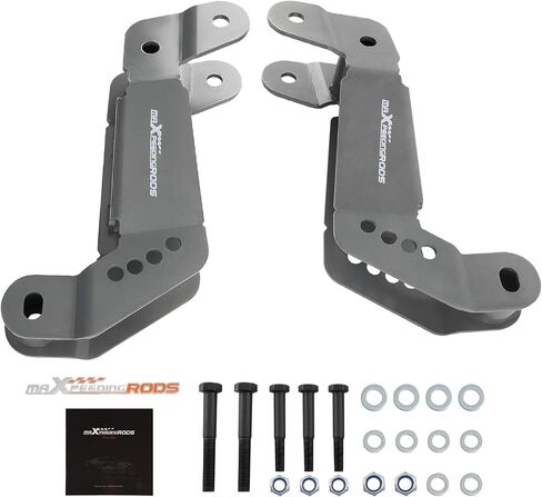 MaxPeedingrods قوس نقل ذراع التحكم السفلى في الجبهة لجيب Wrangler JK JKU 2007-2018 مع رفع 2-4 بوصة ، رمادي in Saudi Arabia