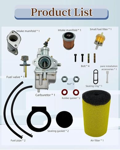 Carburetor Carb Kit Fit for Yamaha Timberwolf YFB 250 TFB250 YFB250FW 1992-2000, Parts 4BD-14101-00-00 1YW-14451-00-00 Air Filter in Saudi Arabia