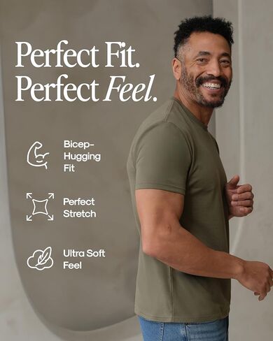 True Classic Mens T-Shirts - Short Sleeve Crew Neck Plain Novelty T Shirt for Men, Pack of 6, Variety, L in Kuwait