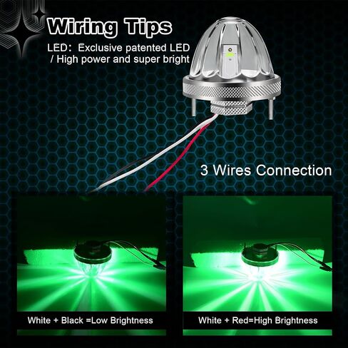 2Pcs Glass Watermelon Lights, Purple LED Side Marker Turn Signal Lights with Bezel, Clear Lens, Compatible with Kenworth, Peterbilt, Freightliner Trucks in Saudi Arabia