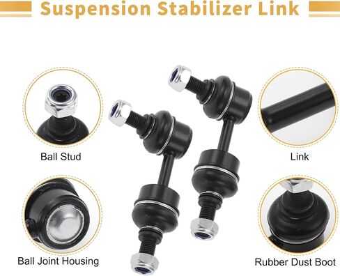 X Autohaux 2PCS BAR RING RINGS RINGS STATILIZER LINK ATT FOR HYUNDAI SANTA FE XL 2013-2019 FOR HYUNDAI TUCSON 2010-2015 SUPPENSION KIT NO.K750603 in Saudi Arabia