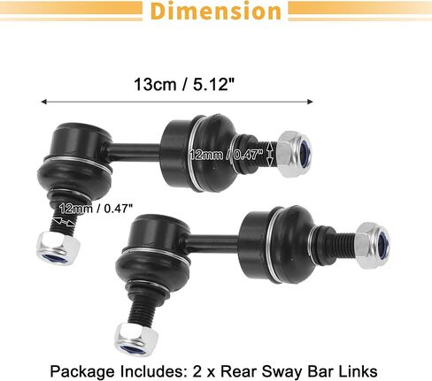 X Autohaux 2PCS BAR RING RINGS RINGS STATILIZER LINK ATT FOR HYUNDAI SANTA FE XL 2013-2019 FOR HYUNDAI TUCSON 2010-2015 SUPPENSION KIT NO.K750603 in Saudi Arabia