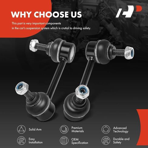 A-Premium 2 x Rear Sway Bar Links Stabilizer Bar Links, Compatible with Nissan Altima 2007-2013, Maxima 2009-2014 in Saudi Arabia