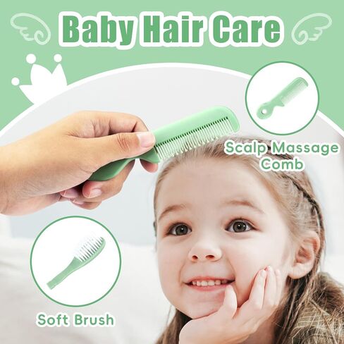 Baby Nail Trimmer Electric,Baby Nail Clippers, 6 in 1 Baby Nail File,Nail File Baby Grooming Kit Manicure Set for Toddler or Adults (Pink 18 in 1) in Kuwait