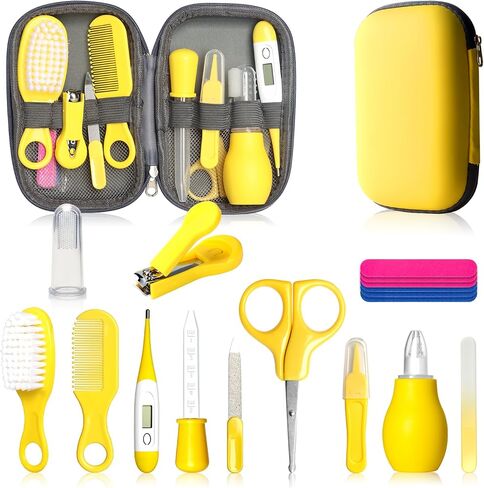 Baby Nail Trimmer Electric,Baby Nail Clippers, 6 in 1 Baby Nail File,Nail File Baby Grooming Kit Manicure Set for Toddler or Adults (Pink 18 in 1) in Kuwait