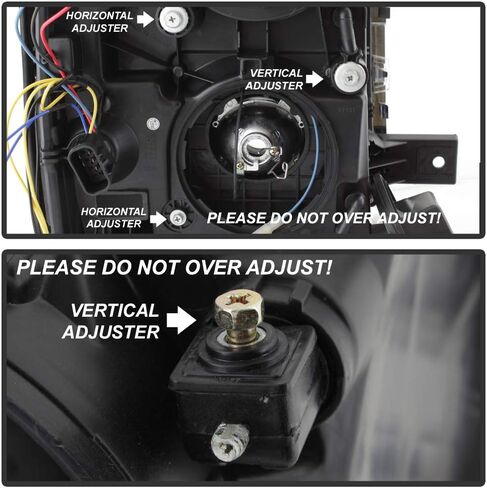 Acanii - لعام 2014-2015 Chevy Silverado 1500 LED Tube Tube Drl Projector المصابيح الأمامية السائق + جانب الركاب in Saudi Arabia