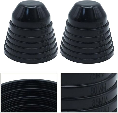 2PCS 70mm-100mm Universal Headlight Dust Cover 3.9" Silicone Housing Seal Car Headlight Dustproof Waterproof Sealing Cover for Cars (Black) in Saudi Arabia