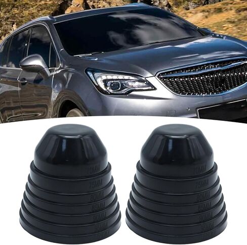 2PCS 70mm-100mm Universal Headlight Dust Cover 3.9" Silicone Housing Seal Car Headlight Dustproof Waterproof Sealing Cover for Cars (Black) in Saudi Arabia