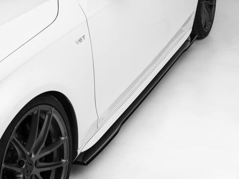 ECS Flat Side Skirts (Gloss Black) Compatible with Audi B8/B8.5 A4/S4 in Saudi Arabia