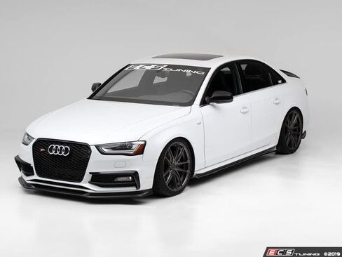 ECS Flat Side Skirts (Gloss Black) Compatible with Audi B8/B8.5 A4/S4 in Saudi Arabia