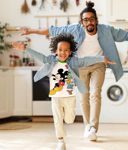 Disney Mickey Mouse Shirt for Kids (Boys Clothes) Fantasia Tshirt 8 Toddler Bl/Wh/Bk SS in Saudi Arabia