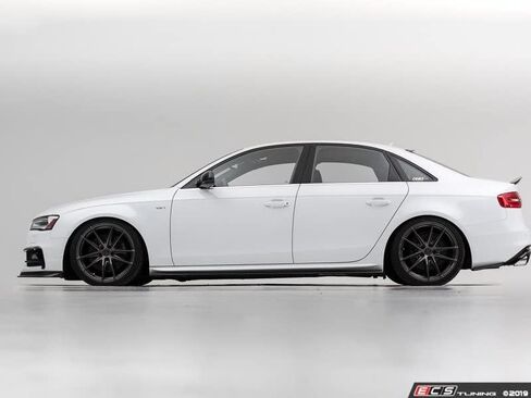 ECS Flat Side Skirts (Gloss Black) Compatible with Audi B8/B8.5 A4/S4 in Saudi Arabia