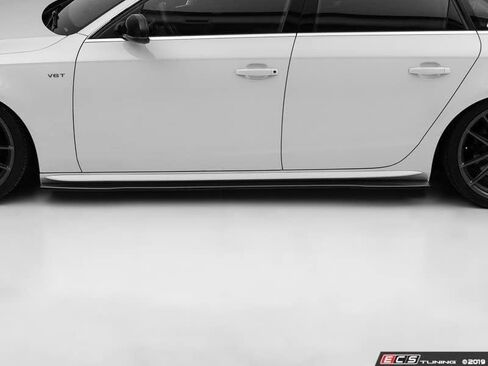 ECS Flat Side Skirts (Gloss Black) Compatible with Audi B8/B8.5 A4/S4 in Saudi Arabia