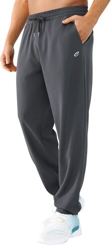 Men's Lightweight Quick-Dry Hiking Pants Water Resistant Elastic Waist with Pockets for Travel Running Fishing in Saudi Arabia