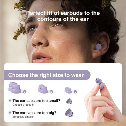 M1 Earplugs, 45dB Ear Plugs for Sleeping, High Fidelity Ear Plugs for Noise Reduction, Work, Travel, Sports, with 6 Silicone Earplug Tips, Reusable Noise Cancelling Ear Plugs, Black in Saudi Arabia